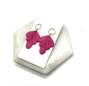 Berry Clay Flourish Earrings