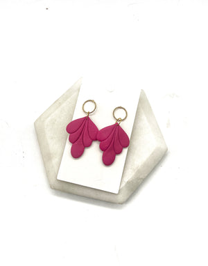 Berry Clay Flourish Earrings