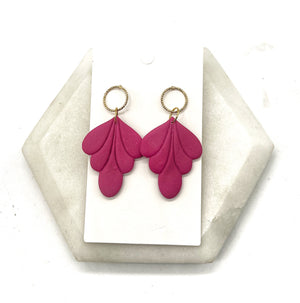 Berry Clay Flourish Earrings