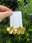 Gold Ginkgo Earrings