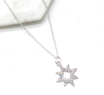 Silver Star CZ Necklace