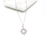 Silver Star CZ Necklace