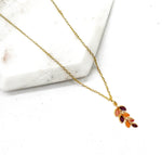 Leaf Enamel Charm Necklace