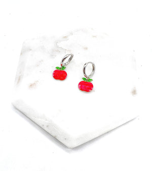 Apple Huggie Hoop Earrings