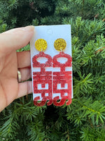 KC Chiefs Acrylic Statement Earrings