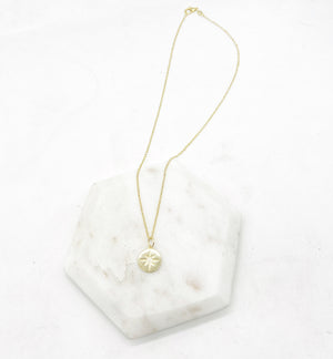 Gold Star Medallion Necklace