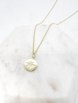 Gold Star Medallion Necklace