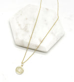 Gold Star Medallion Necklace