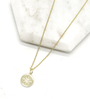 Gold Star Medallion Necklace