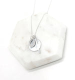 Silver Horseshoe Disc Necklace