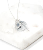 Silver Horseshoe Disc Necklace