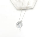 Silver Horseshoe Disc Necklace