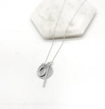 Silver Horseshoe Disc Necklace