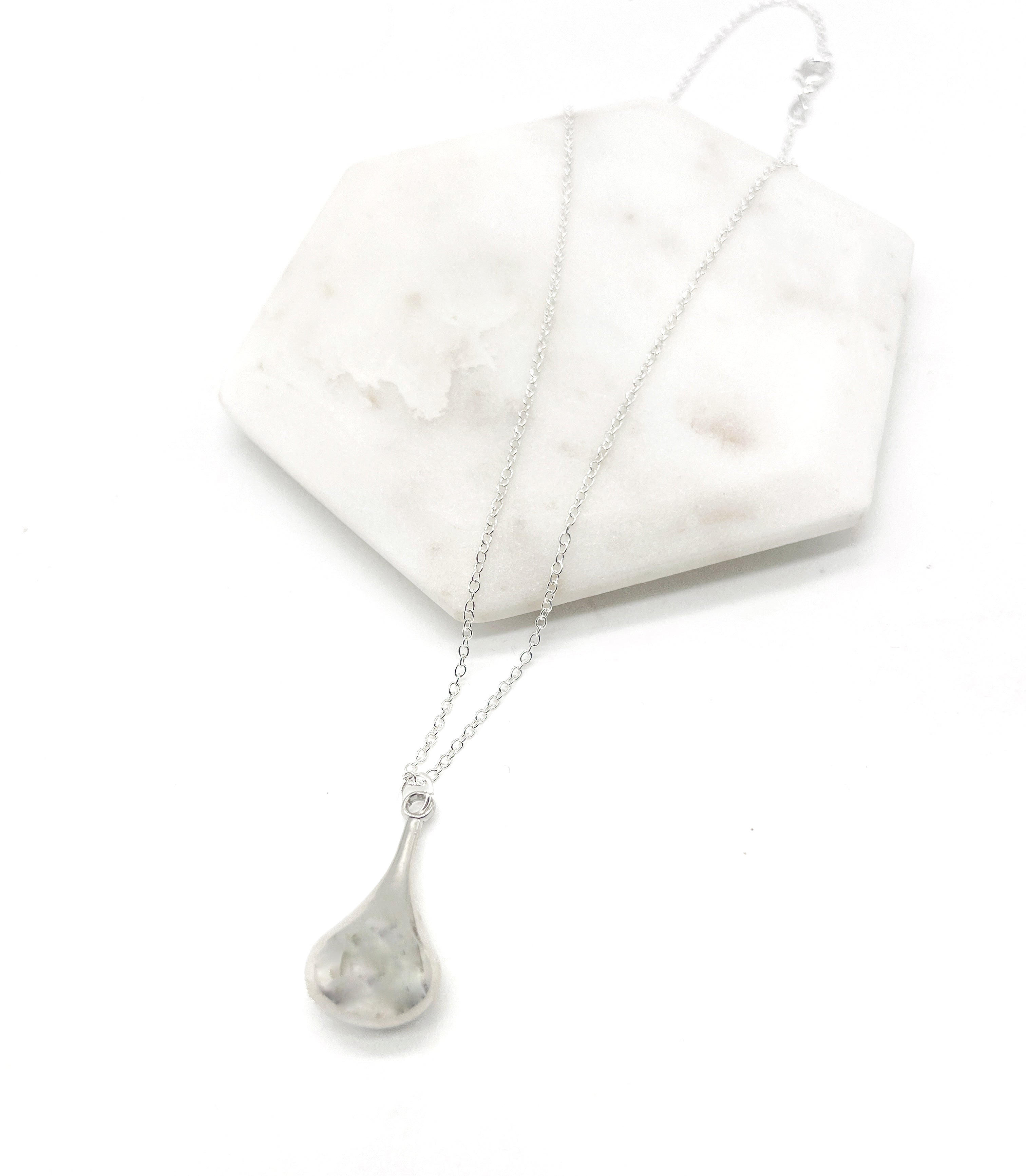 Silver Dewdrop Necklace