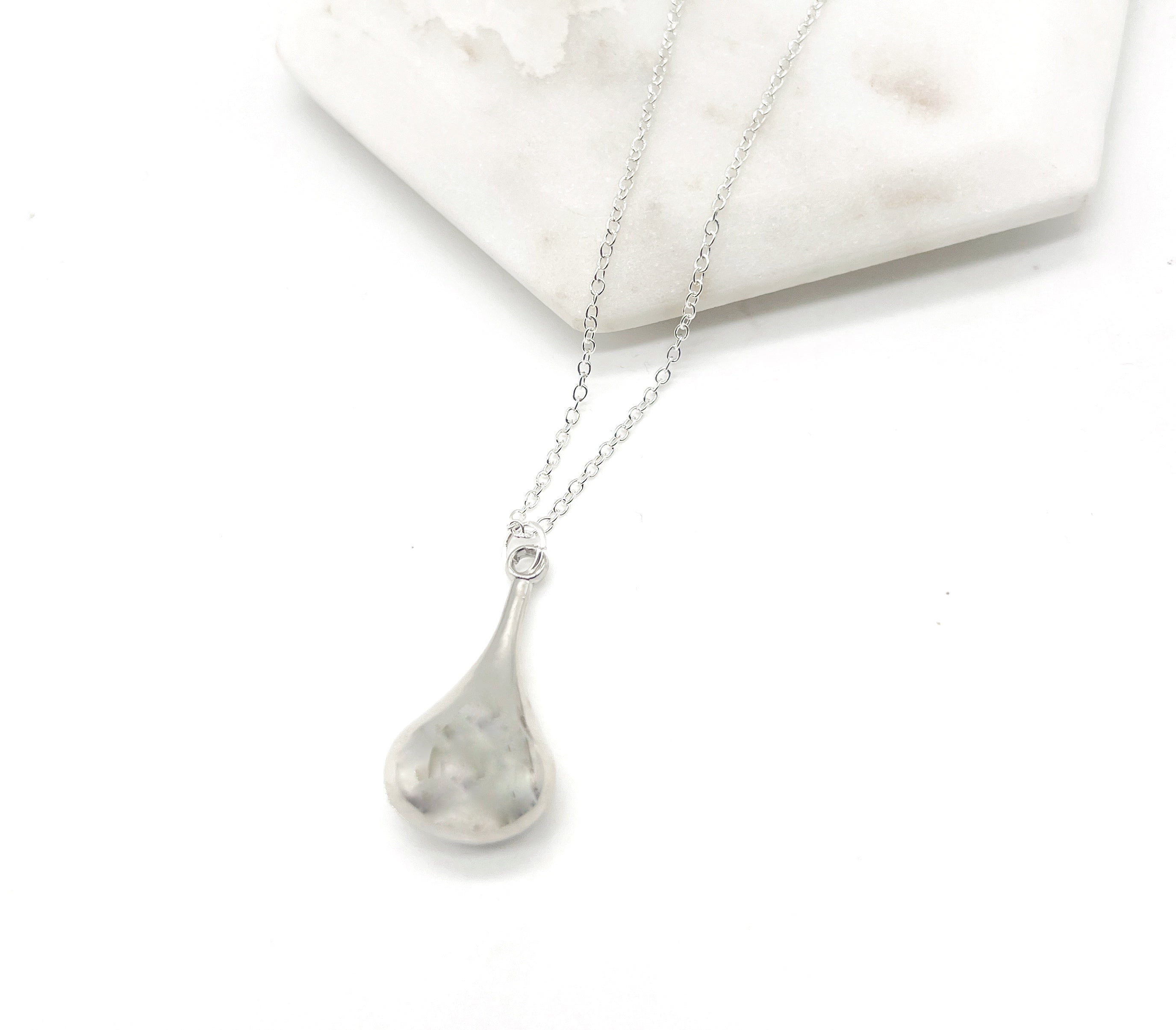 Silver Dewdrop Necklace