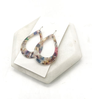 Multi-Color Acrylic Teardrop Earrings