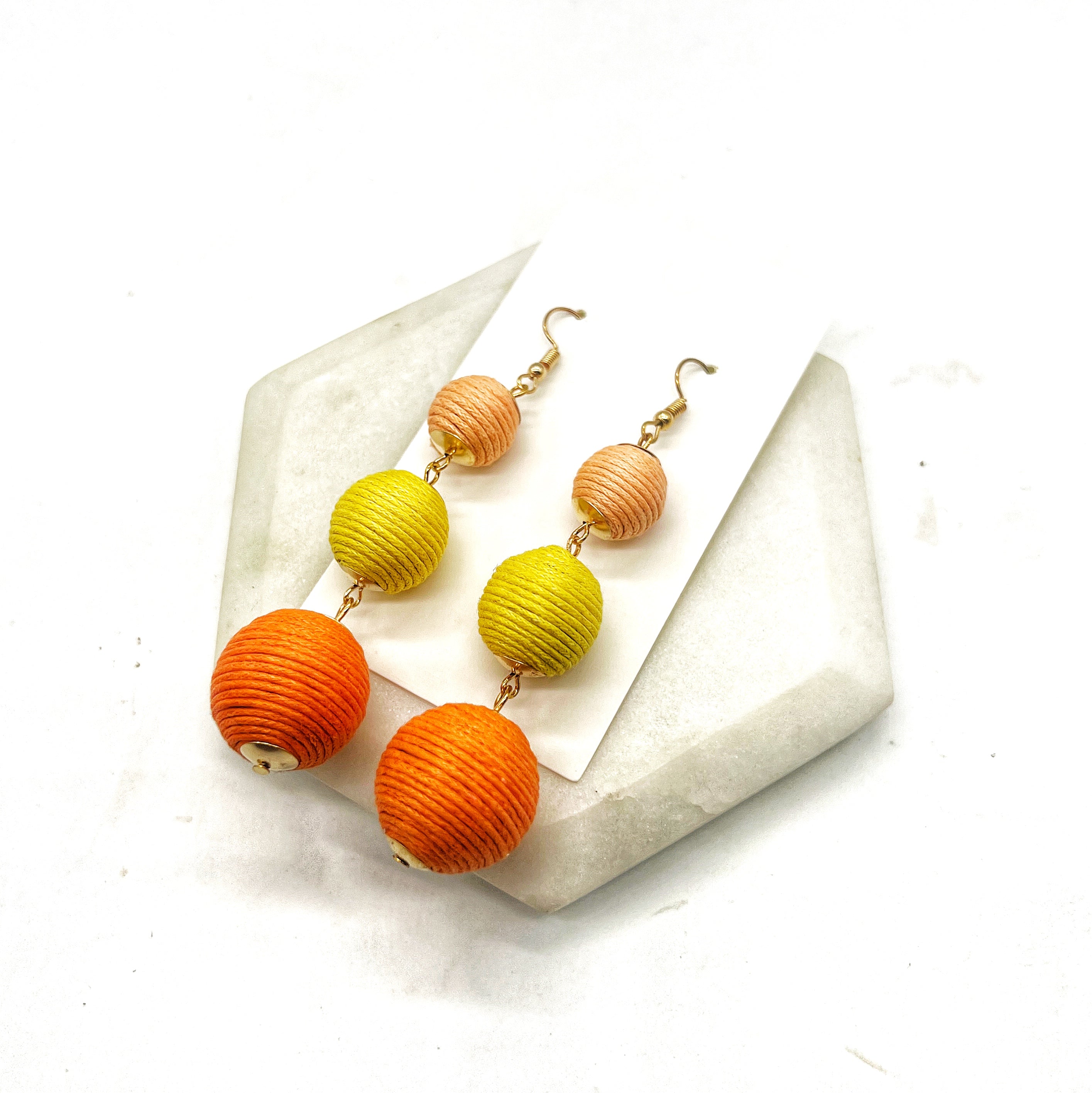 Candy Corn Bon-bon Earrings