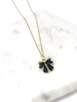 Black Bow Necklace