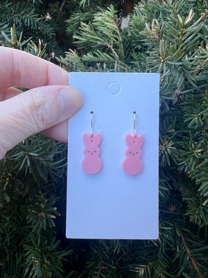 Pink Peep Earrings