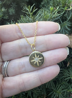 Gold Star Medallion Necklace