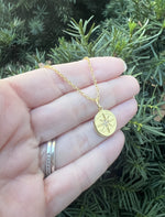 Gold Star Medallion Necklace