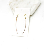 Gold Curved Accent Metal Earrings