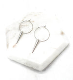 Silver Spike Hoop Earrings