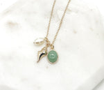 Sage Green Pearl Shell Necklace