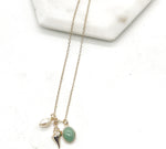 Sage Green Pearl Shell Necklace