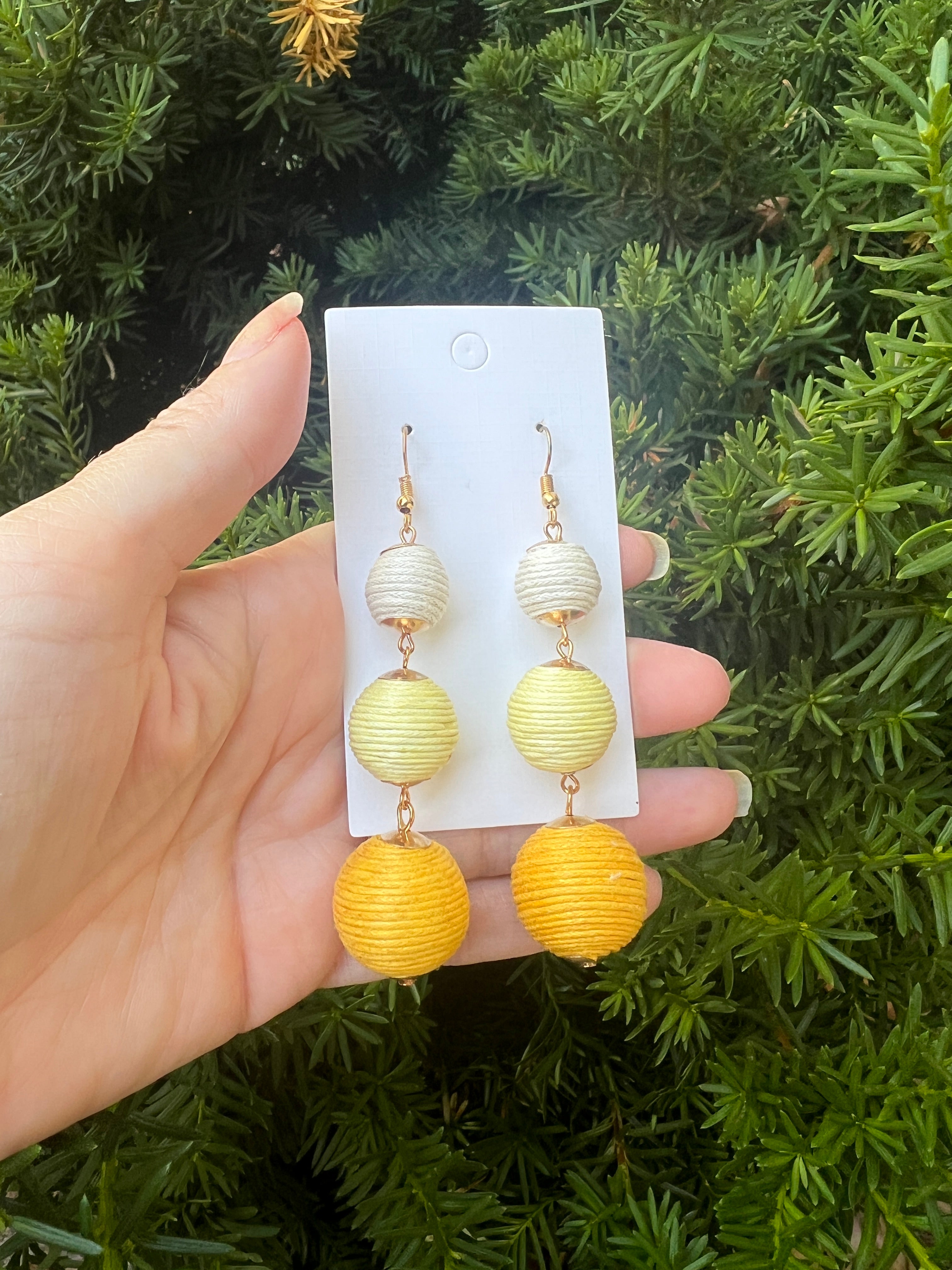 Yellow Ombre Bon-bon Earrings