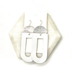 White Della Leather Earrings