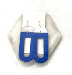 Royal Blue Della Leather Earrings