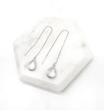 Crystal Drop Threader Earrings