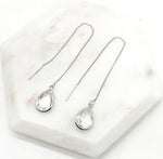 Crystal Drop Threader Earrings