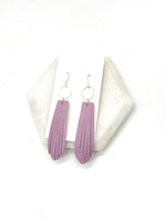 Lilac Farrah Fringe Earrings