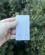 Crystal Drop Threader Earrings