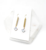 Cora Gold Mini Metal and CZ Drop Earrings