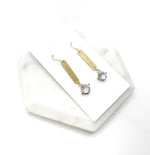 Cora Gold Mini Metal and CZ Drop Earrings