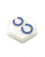 Royal Blue Candy Hoop Earrings