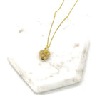 Gold Puffy Heart Necklace