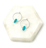 Turquoise Seaglass Hoop Earrings