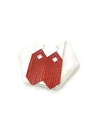 Rust Diamond Fringe Leather Earrings