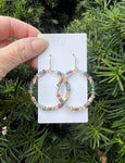 Multi-Color Beaded Hoop Earrings