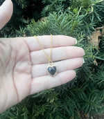 Black Crystal Heart Necklace