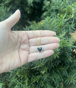 Black Crystal Heart Necklace