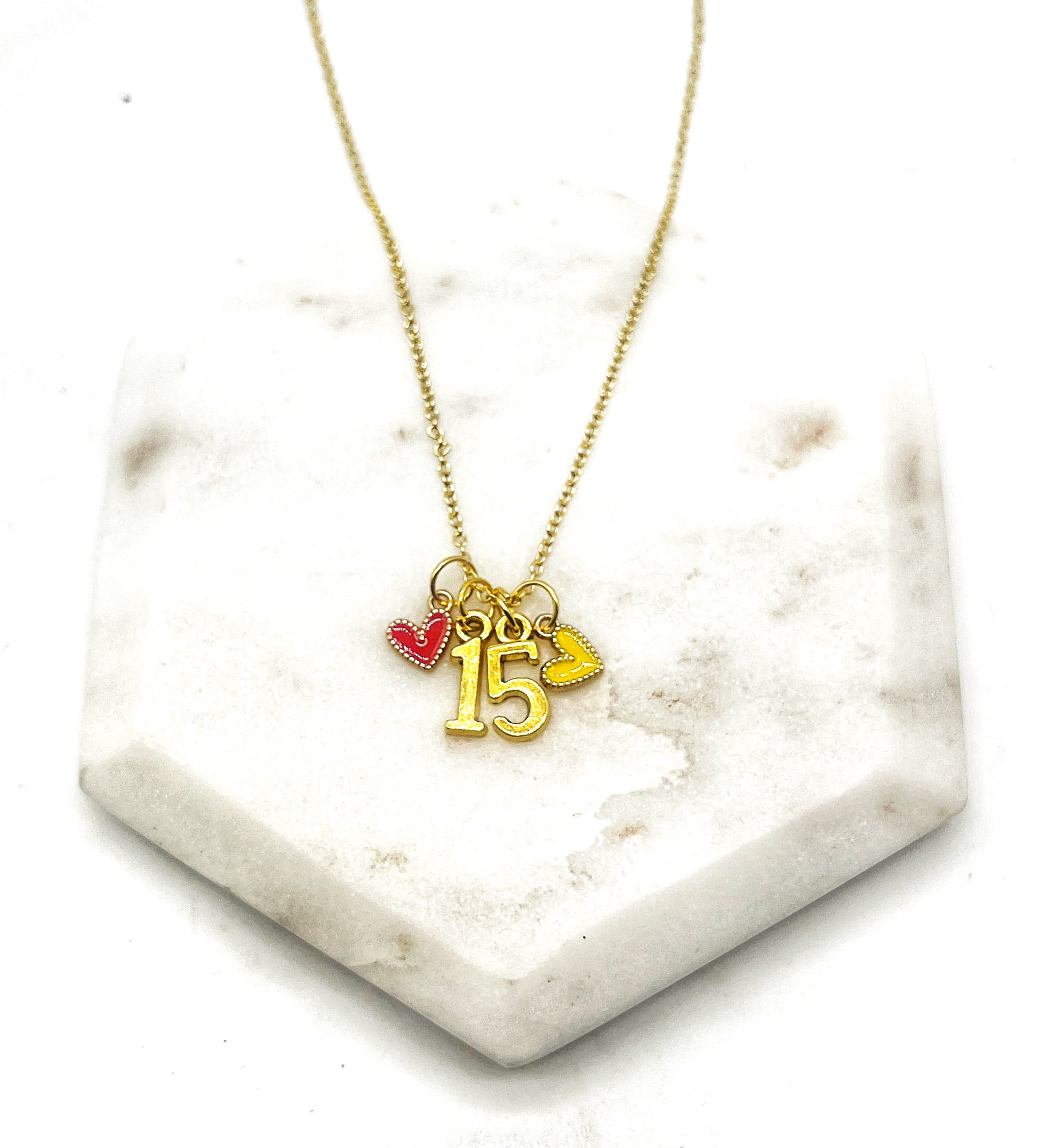 Mahomes 15 Charm Necklace