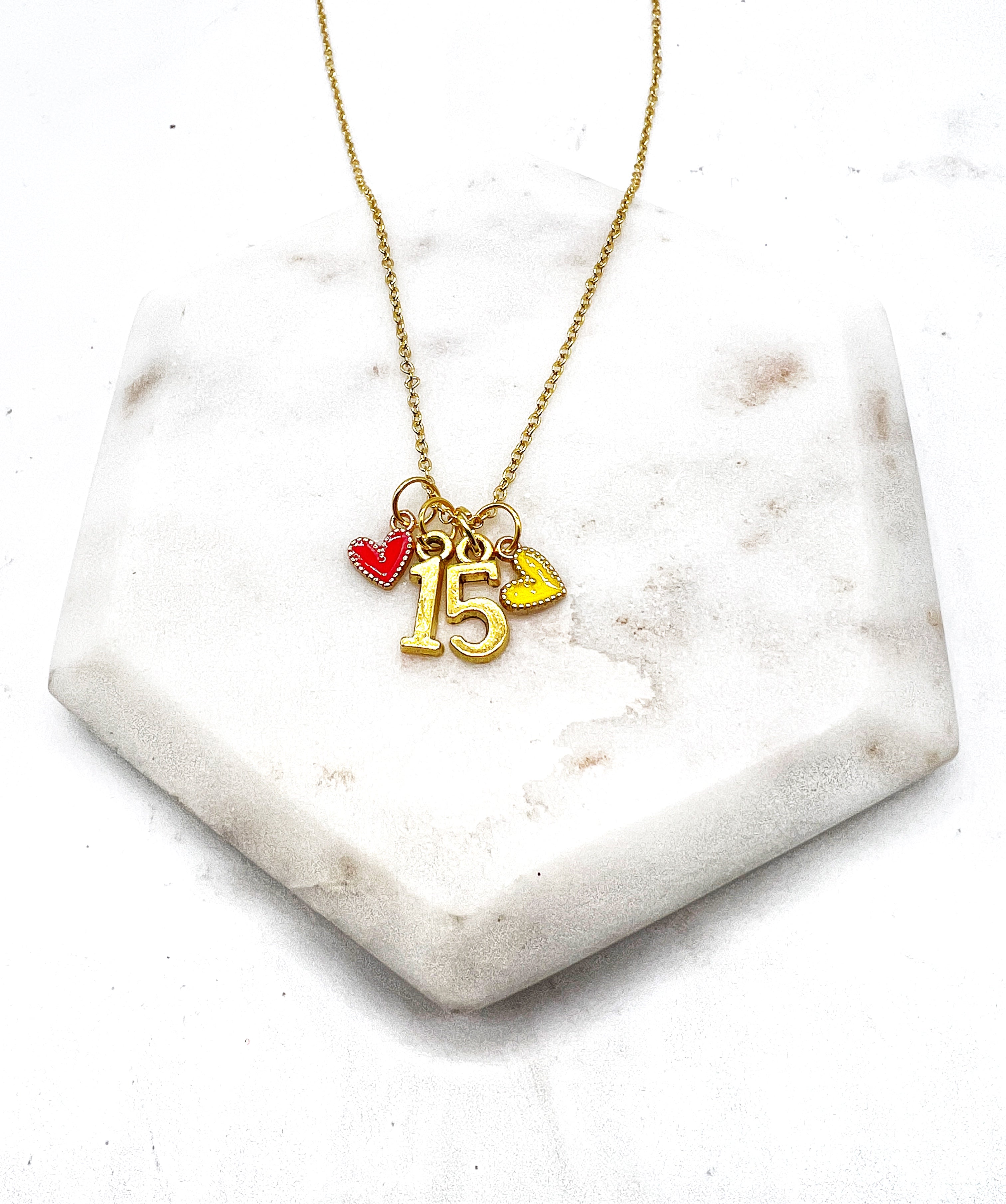 Mahomes 15 Charm Necklace