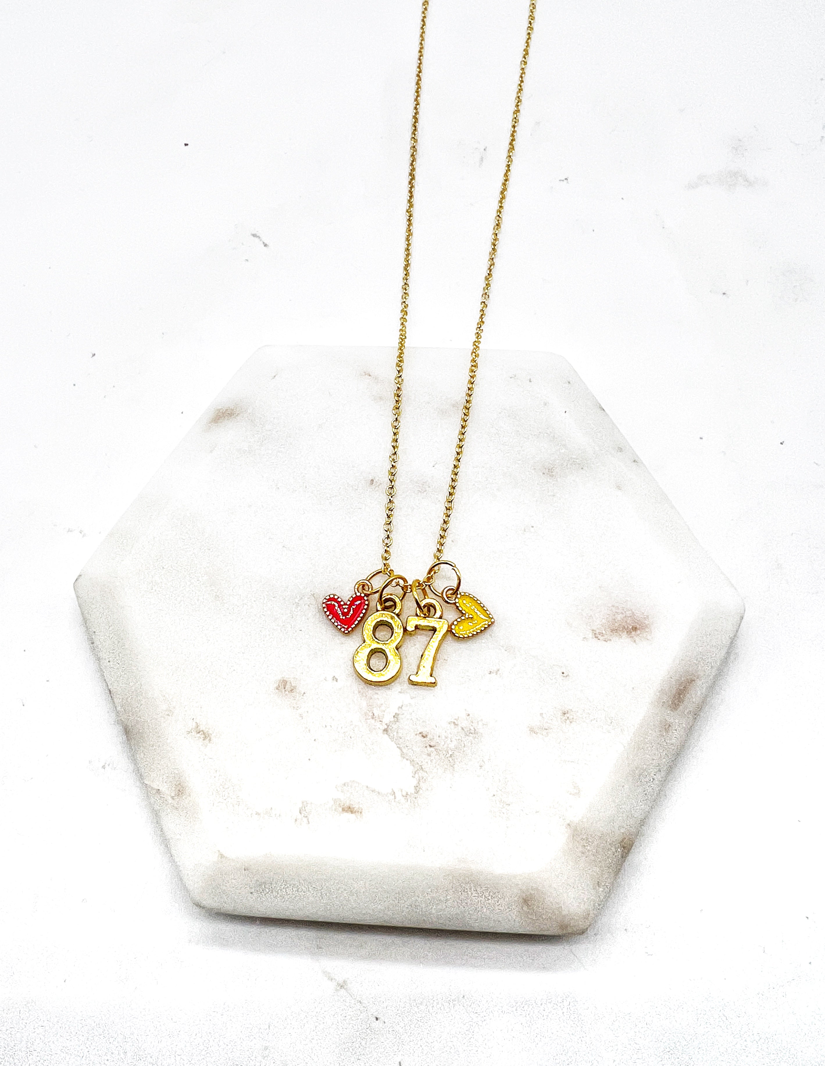 Kelce 87 Charm Necklace