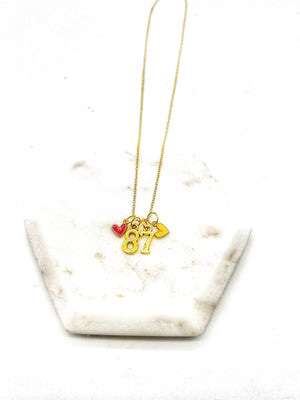 Kelce 87 Charm Necklace