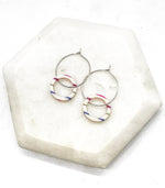 Striped Double Hoop Earrings